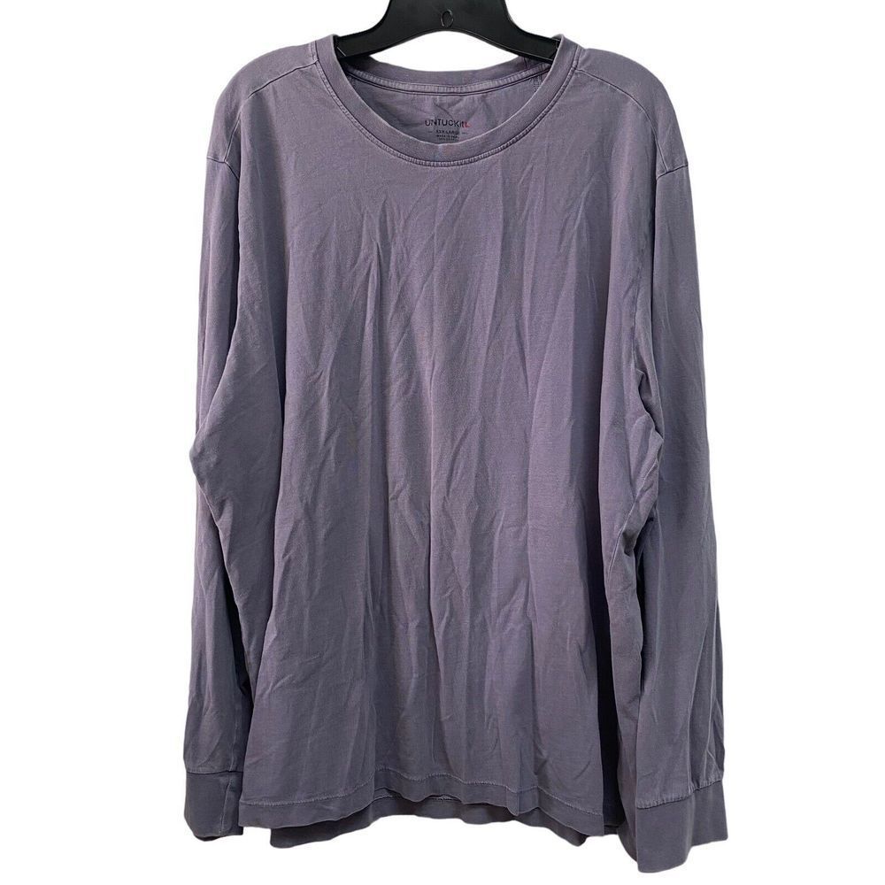 UNTUCKit XXX Large Bardolino Long Sleeve T Shirt Mens Purple Pullover Crewneck